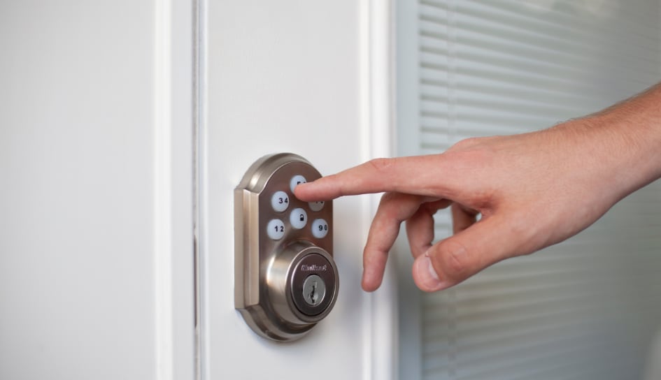 ADT smartlock on a Flint home